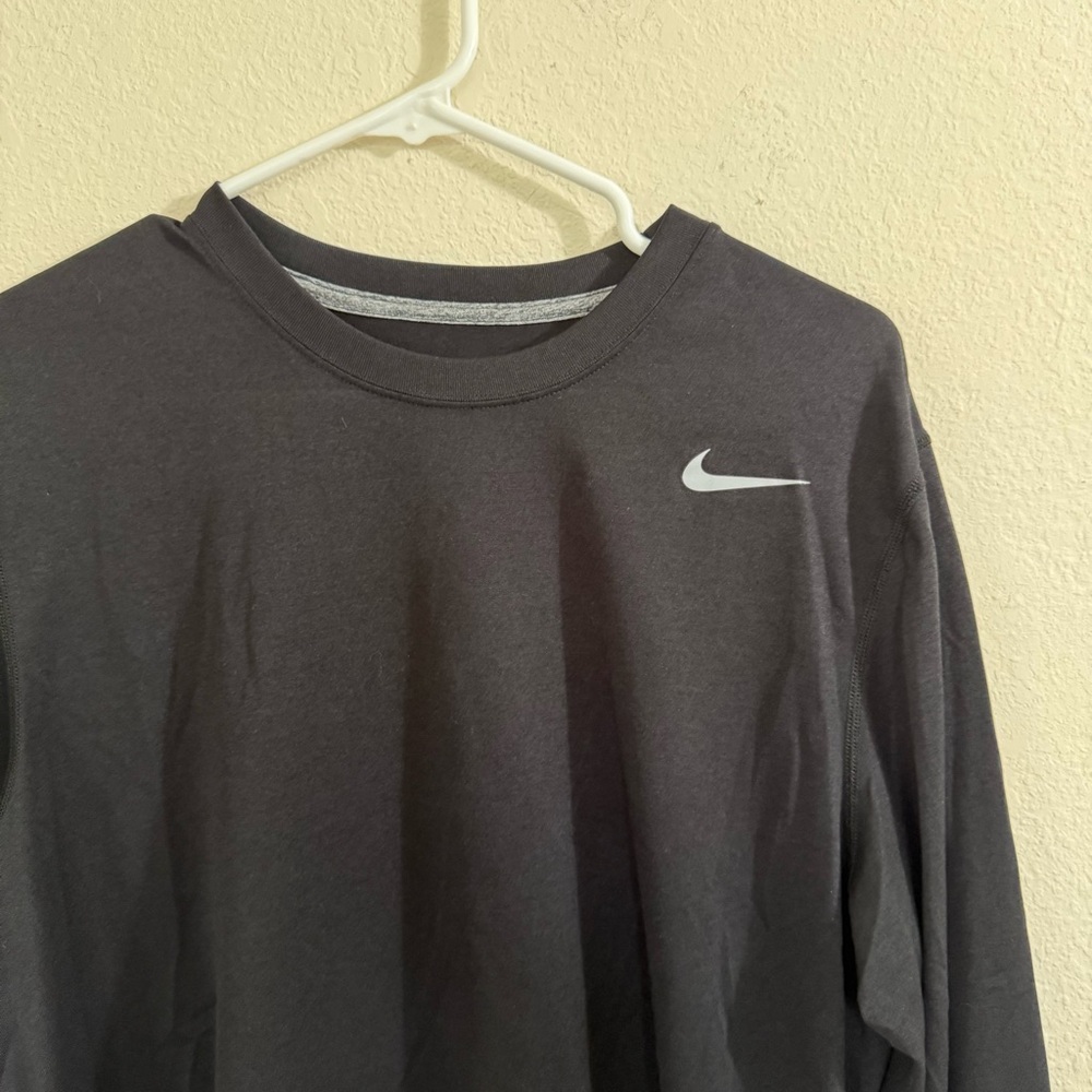 Nike Dri-FIT Men’s Long Sleeve Athletic Shirt Black Size Large - Picture 5 of 5